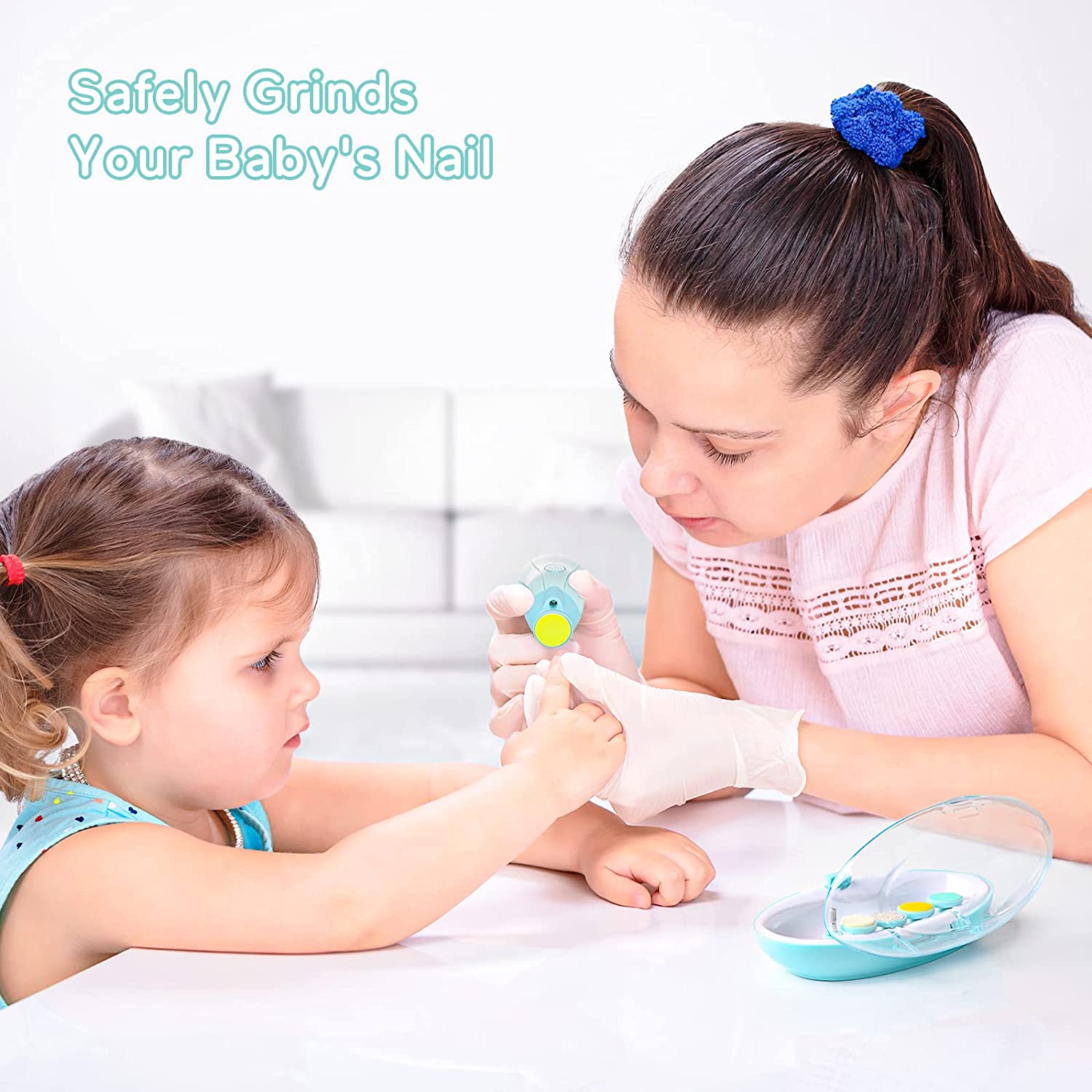 Cubble Electric Baby Nail Trimmer Set with LED Light - Blue | NTUC FairPrice