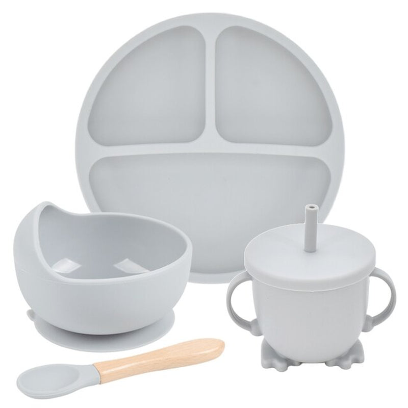 Baby feeding set with cup, plate & silverware